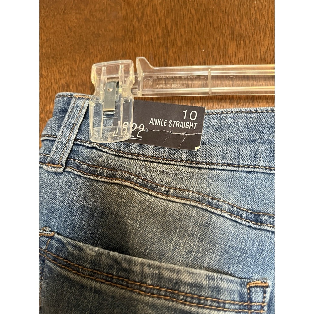 New 1822 Size 10 Ankle Straight Light Wash Denim Jeans - Picture 5 of 6